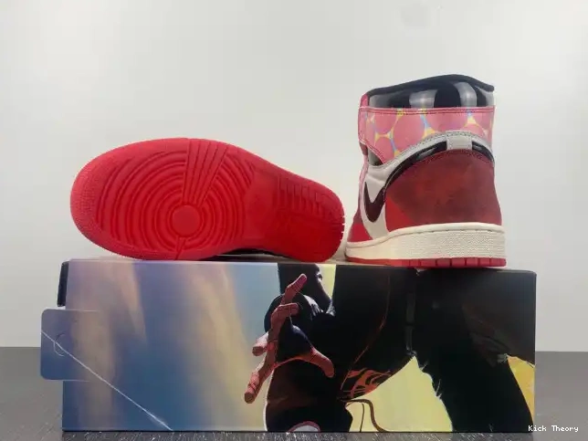 Kick Theory Spider-Man Across Jordan 1 Spider-Verse the OG High DV1748-601 0618